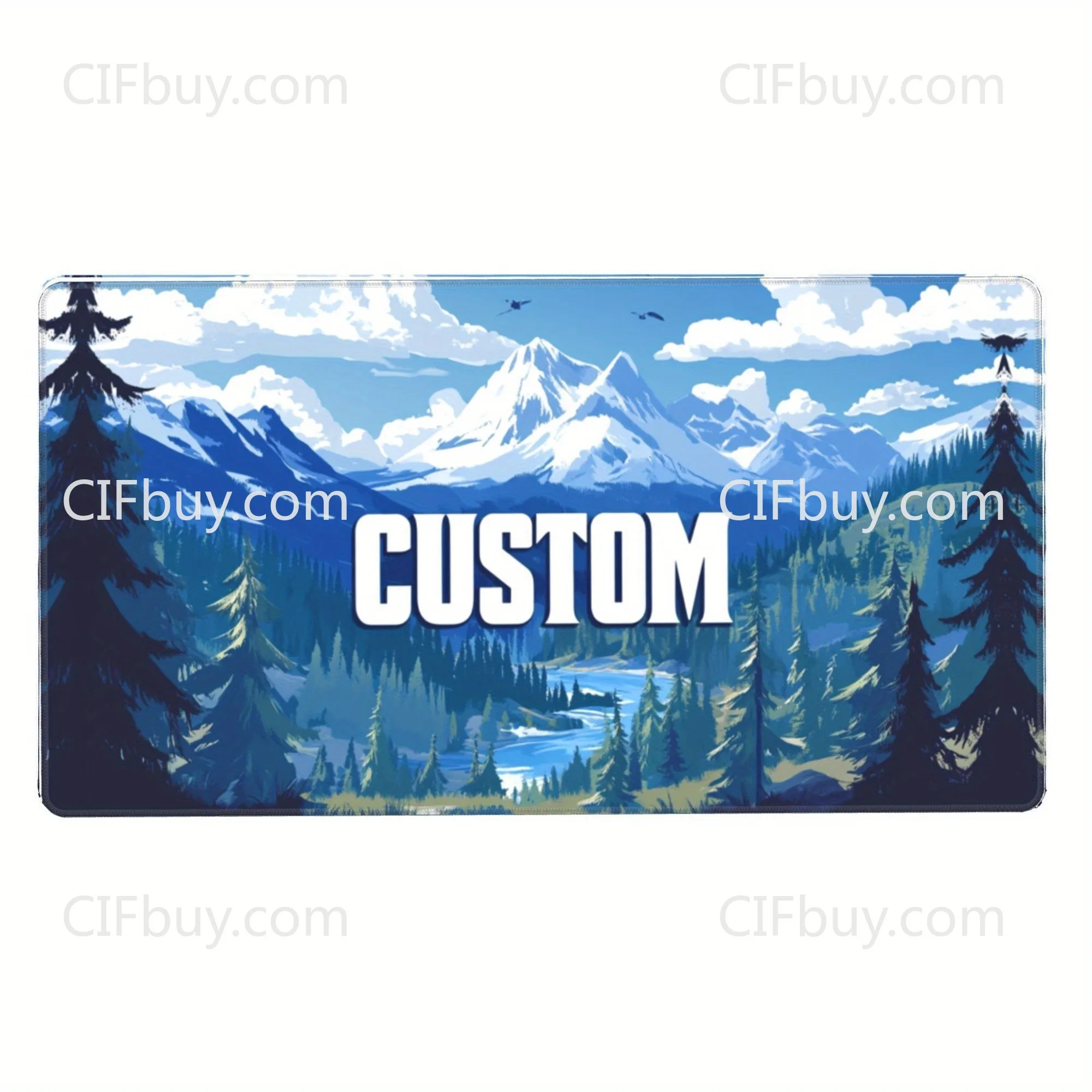 Personalized Photo Logo Landscape Desk Mat, Bright‑Color HD Print Ergonomic Mouse Pad for Office Gaming & Wedding Souvenir Gift