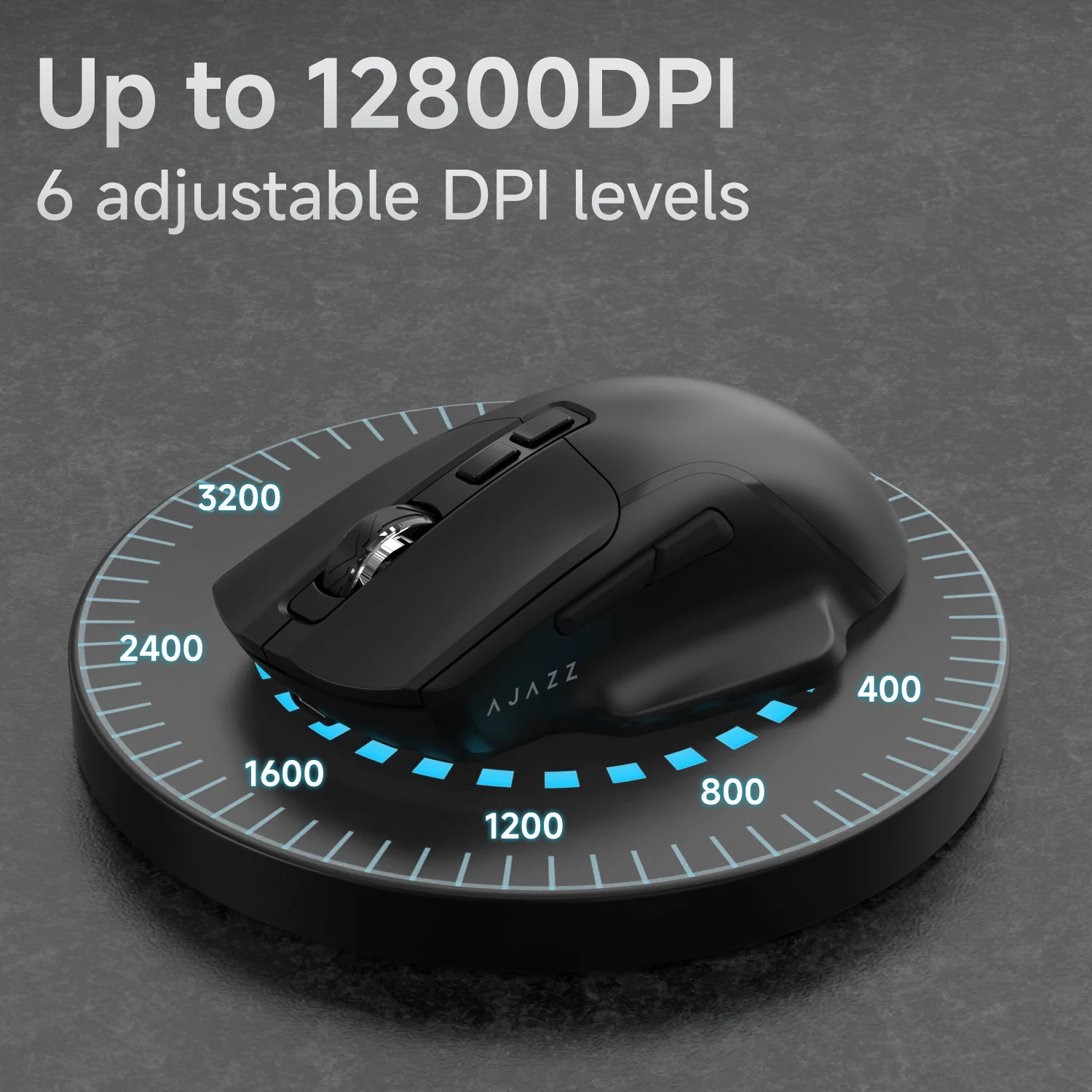 AJAZZ AJ039V2 Tri-Mode Kabellose 2,4G/Bluetooth/Kabelgebundene Gaming-Maus Leichtes Design, Kostengünstig, Empfohlen für Profis
