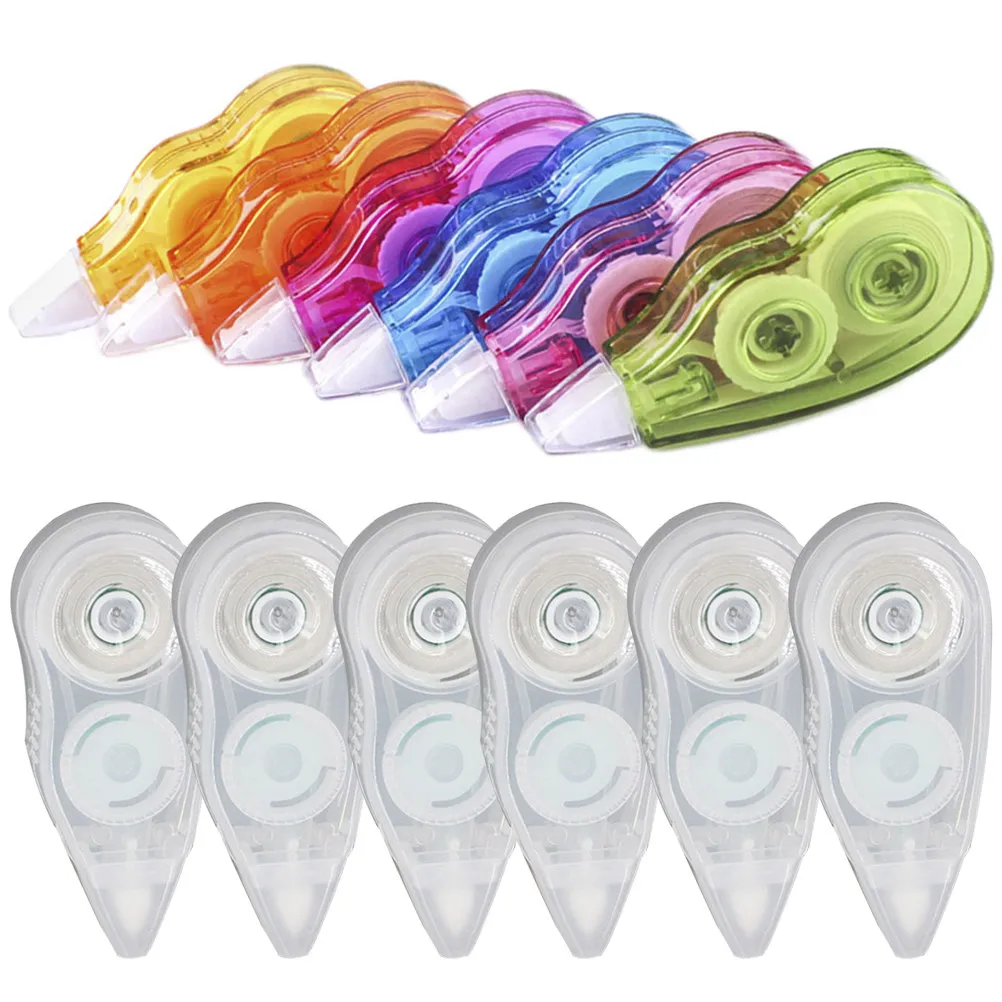12Pcs Correction Tape Set Portable Compact Student Correction Tapes for School Office Study Eraser Tape Quick Fix Writing