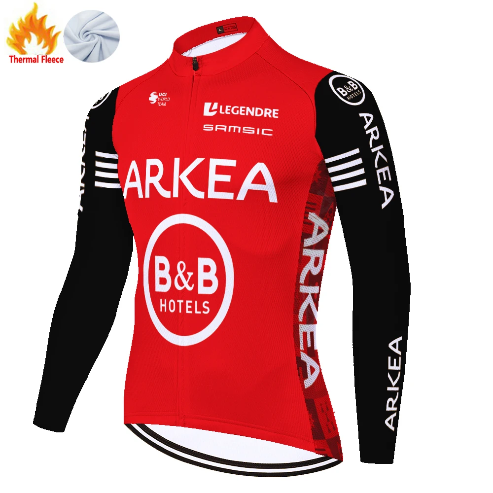 2025 proteam ARKEA SAMSIC Cycling Jersey Winter Thermal Fleece Bicycle ropa ciclismo invierno Moutain Bike jersey invierno men