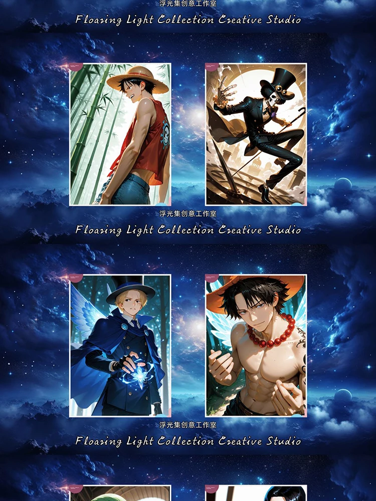 Nueva colección de luces flotantes, tarjetas de una pieza, colección de Anime, cajas misteriosas, juegos de mesa, juguetes, regalos de cumpleaños para niñas y