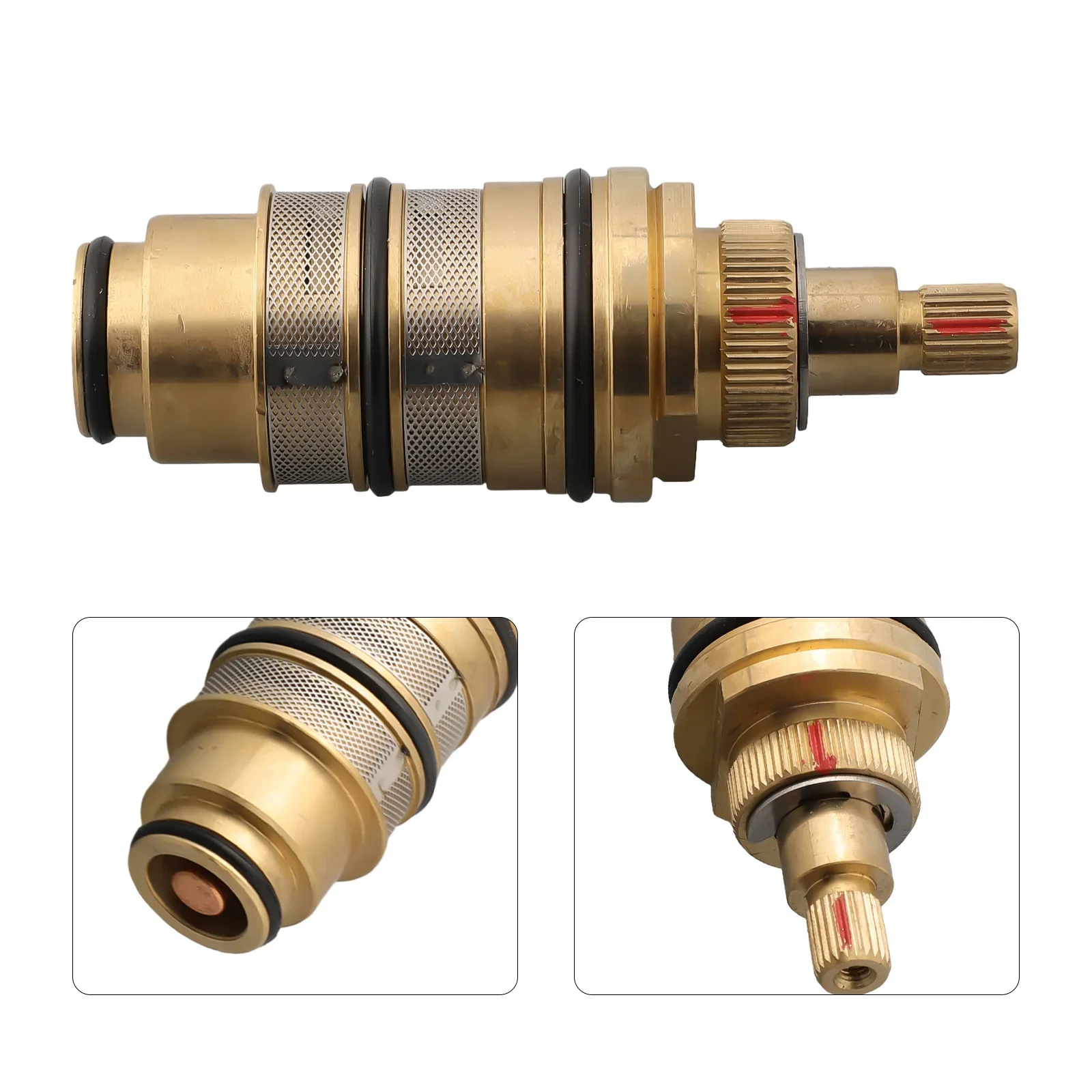 Brass Replacement Thermostatic Cartridge Shower Mixer Valves Bar Repair Kit Bathroom Water Temperature Control Faucet Cartridge - Image 3