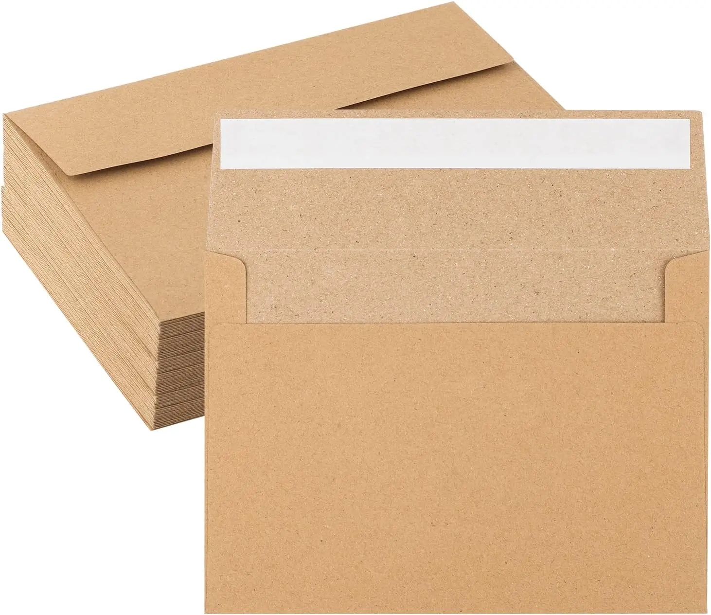 

50 Pack Kraft Envelopes 4x6 Inch Brown Paper for Invitations, Cards and Postcards