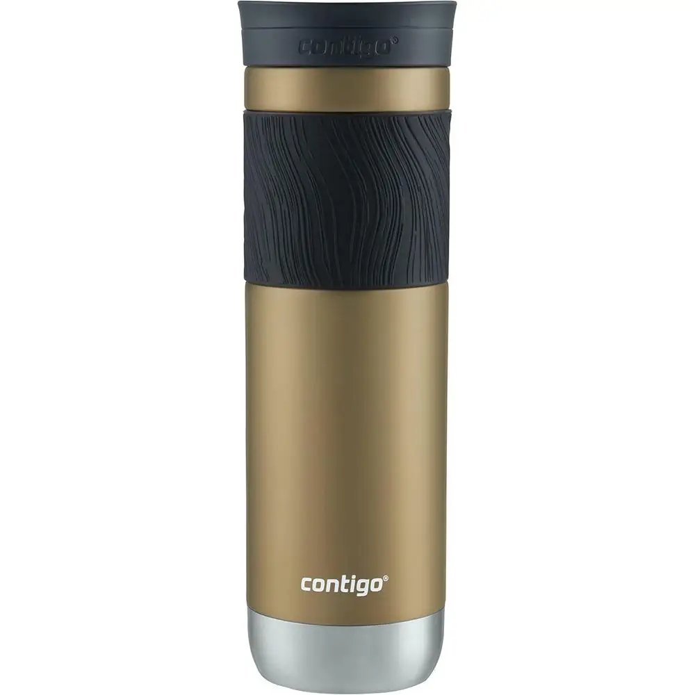 24oz Stainless Steel Travel Mug with Snapseal Lid and Grip, Charcoal, BPA-Free, Leak-Proof