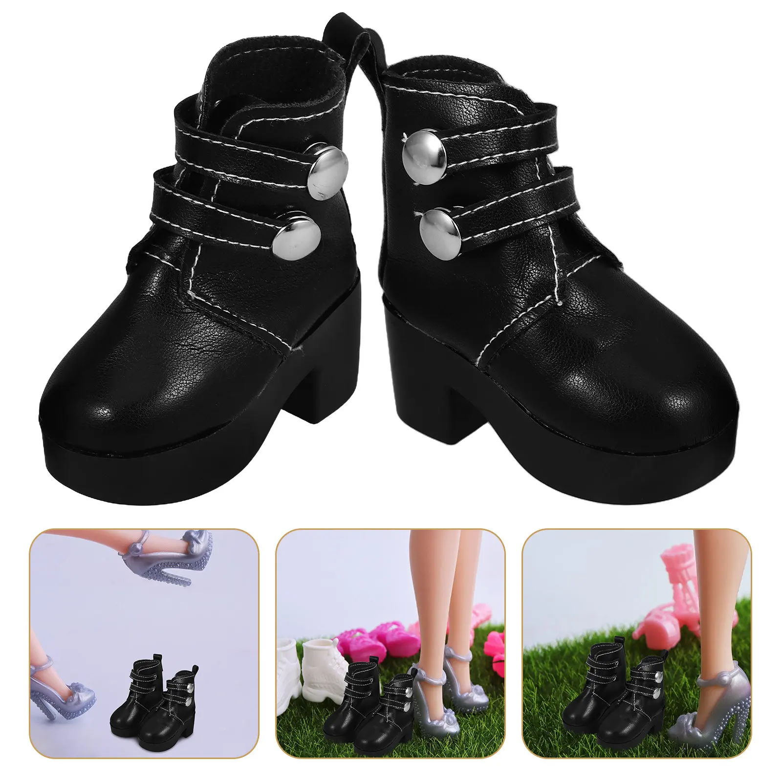 

1Pair High Fashion PU Boots for 18 Inch Fashion Figures Stylish Casual Dress Up Shoes Perfect Accessory for Figure
