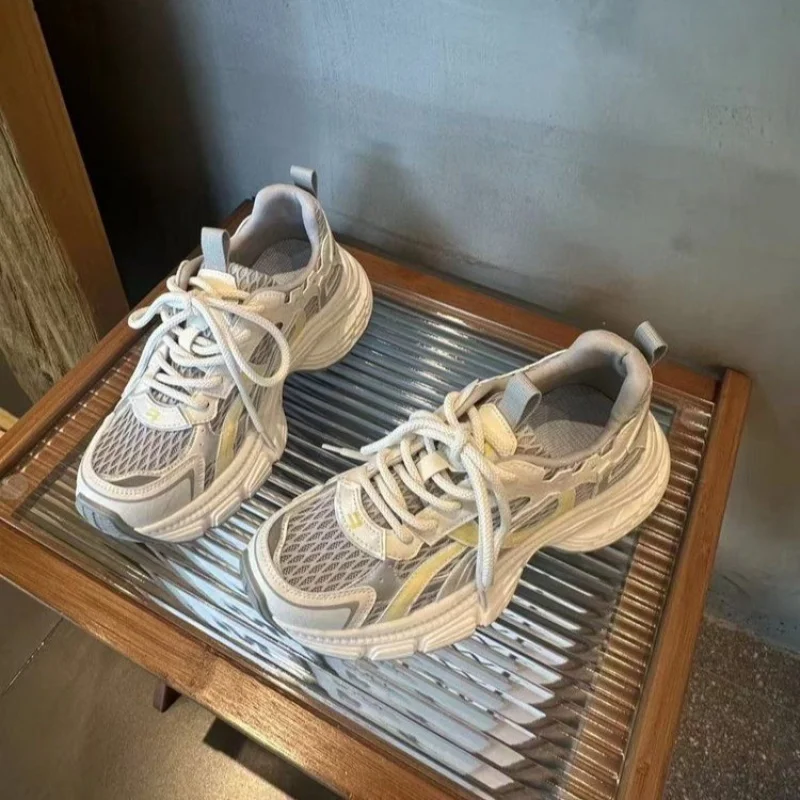 

Breathable Mesh Thick-Soled Slimming Women's Dad Shoes Fashion Versatile Sports Casual Shoes Single Mesh Soft Sole