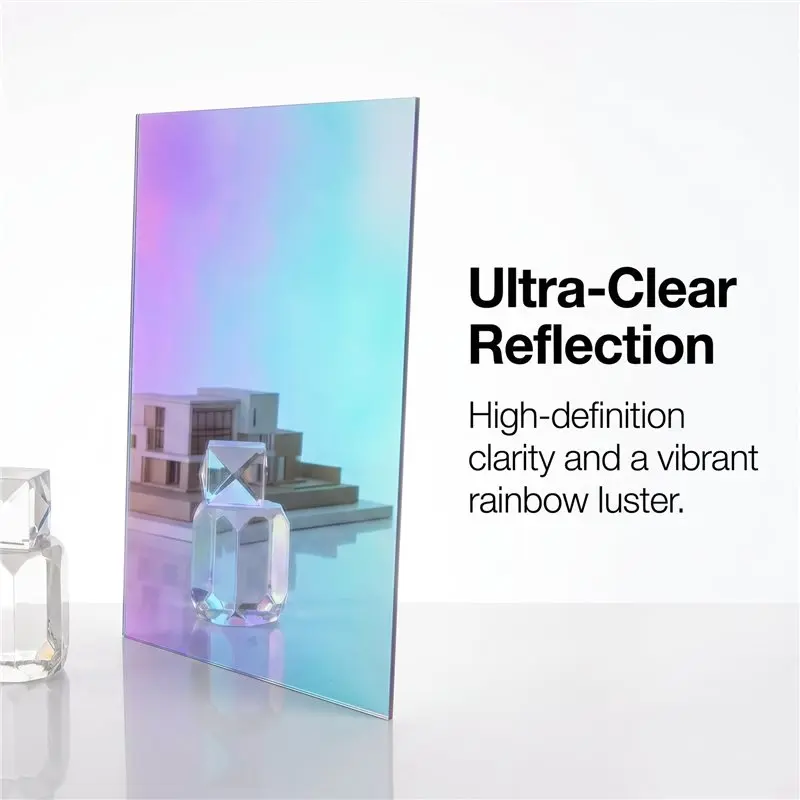AC23-Acrylic Colored Translucent Acrylic Iridescent Radiant Sheet Laser-Cutting Acrylic Board,8 X 12 Inch(3 Pack,2.6Mm Thick)