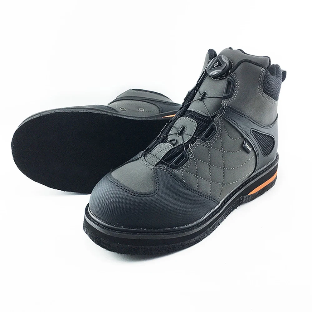 Original JEERKOOL Fly Fishing Waders Aqua Shoes Self-lock Felt Sole Self Locking Fish Rocky fishing shoes Boots Felt-soled
