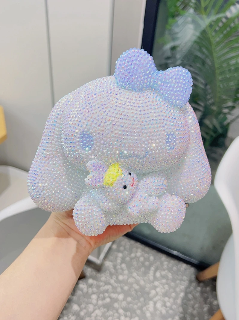 

Yugui Dog DIY Diamond Deposit Jar Handmade DIY Diamond Sticky Doll Big Eared Dog Doll Diamond Sanrio Ornament
