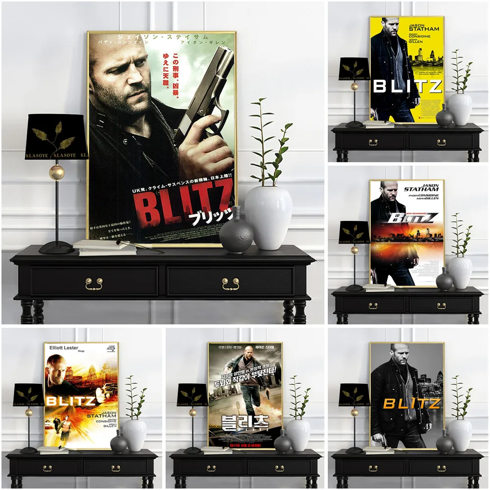 Blitz Action Movie Poster Print Wall Art Home Decor Stickers Bar Pub Club Decoration Canvas Painting