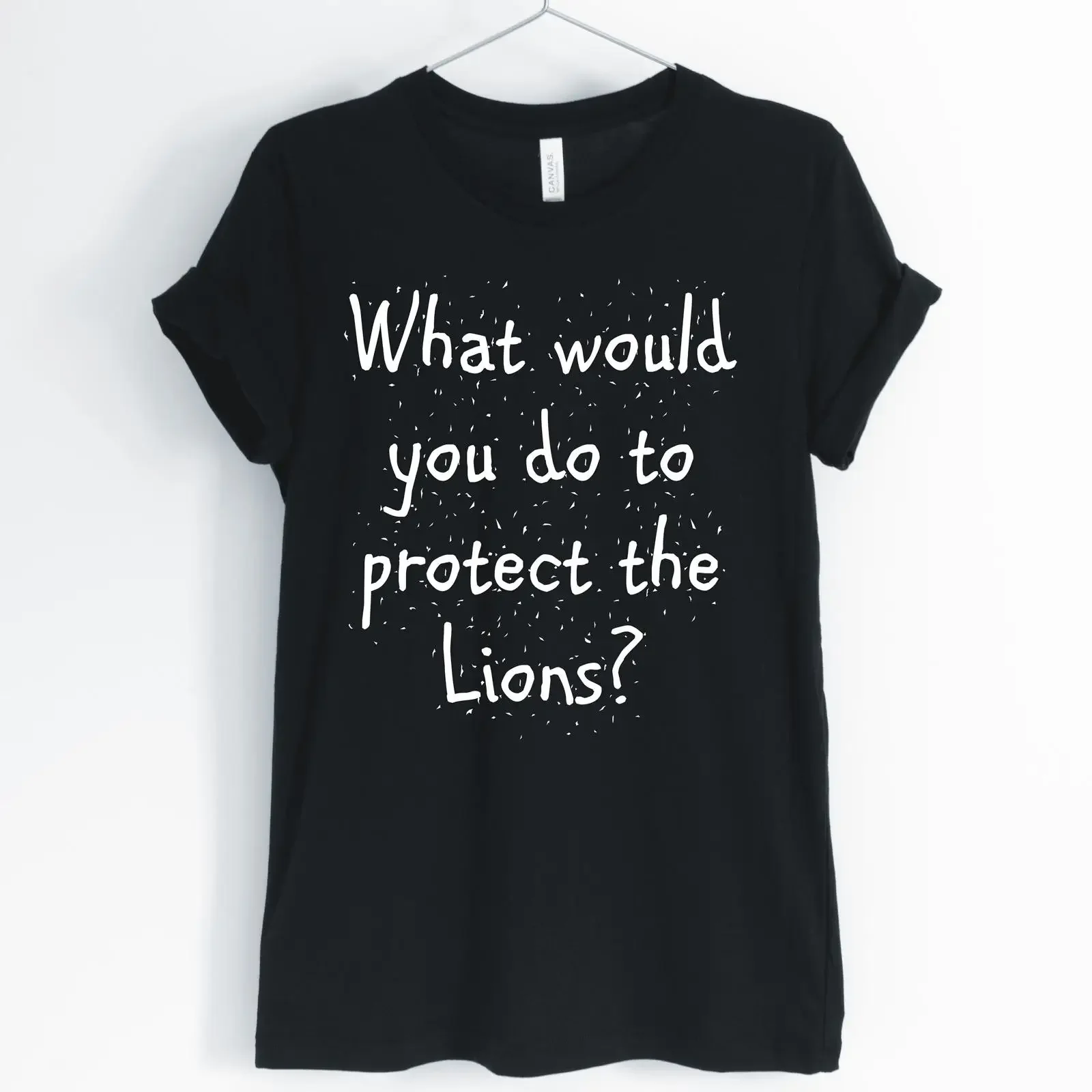 What Would You Do To Protect The Lions T Shirt Women Lion Preservation Casual vintage Washed Top For Everyday Wear homme
