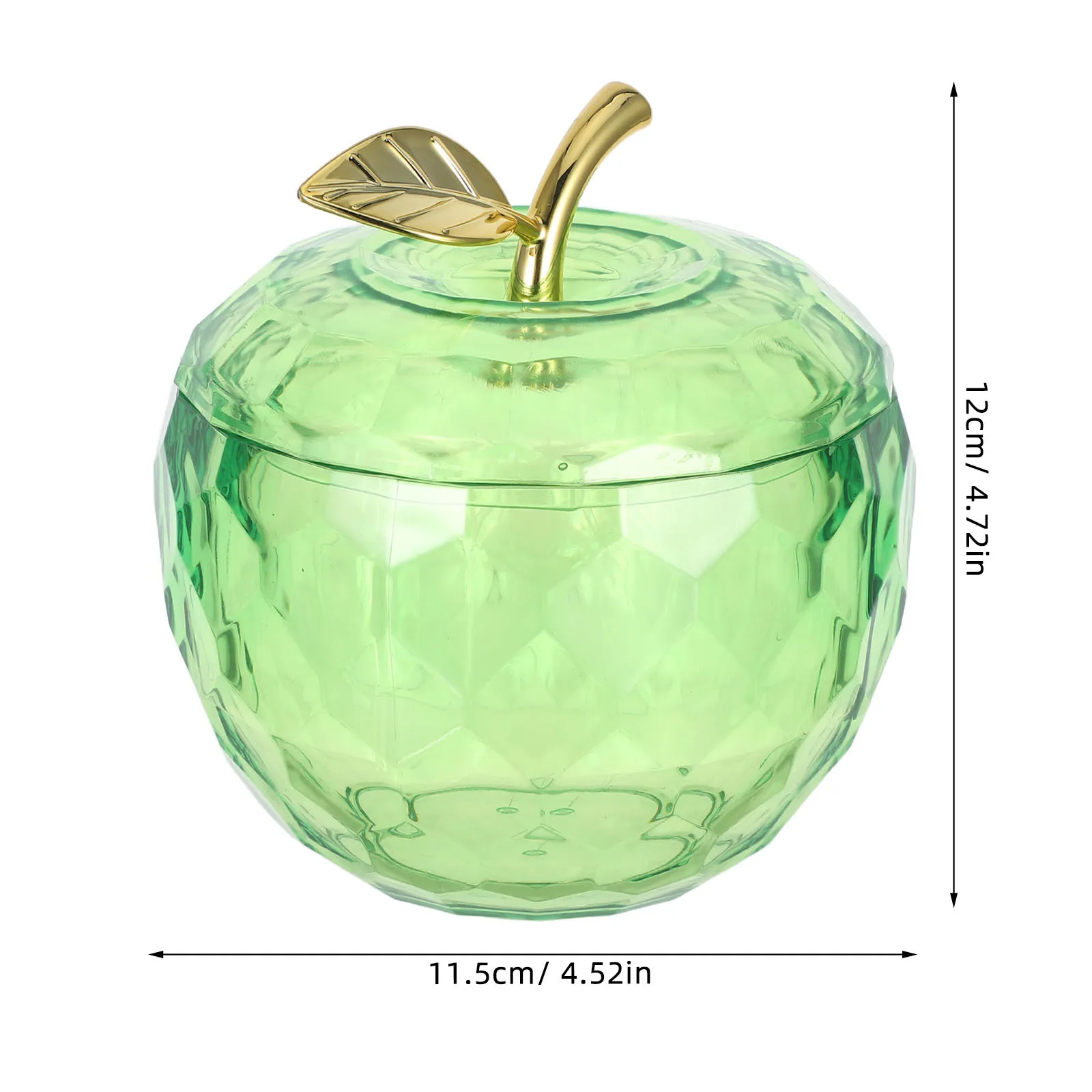 Christmas Candy Storage Containers Green Apple Shaped Plastic Jars Holiday Treats Decorative Dish Lid Party Favors Box
