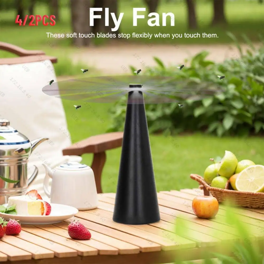 4/2pcs Fly Repellent Fan Home Table USE Anti Mosquito Decor Restaurant Barbeque Events Deter Flies Wasps Bees For Outdoor Garden