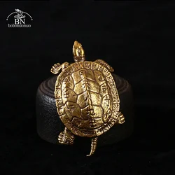 Retro Brass Sea Turtle Home Decor Ornaments Solid Copper Antique Animal Miniatures Figurines Crafts Office Desktop Decorations