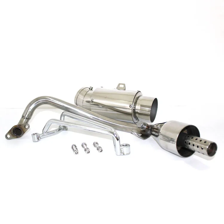 Silver Stainless Steel Motorcycle Exhaust Muffler Pipe Tips, Racing Exhaust Accessories Fit Suzuki GSX-R1000 Address V125G V125S view 3