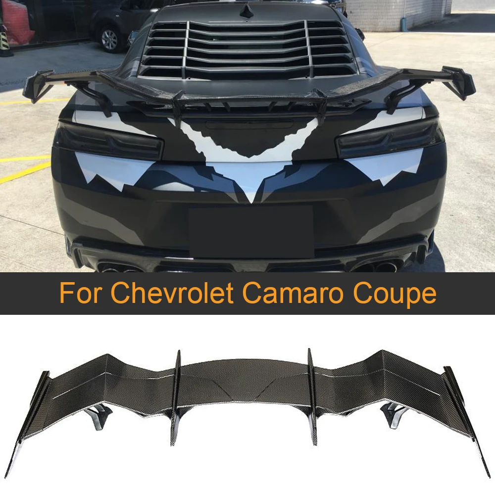 Carbon Fiber Rear Trunk Spoiler Wing For Chevrolet Camaro Coupe 2016 - 2018 Vulture Iris Sytle Customized Big Wing