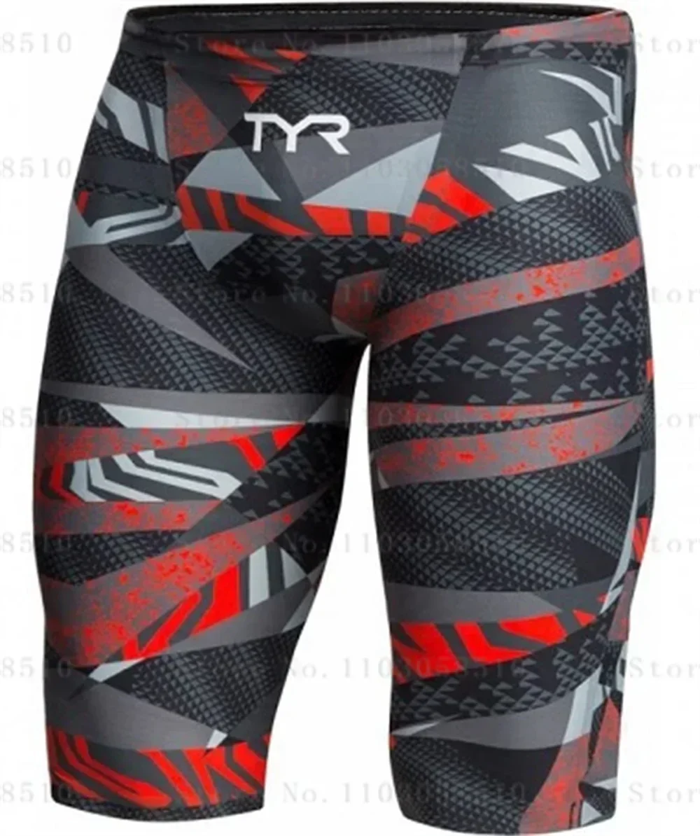 New Summer Men's Swim Jammer Endurance Athletic Training Swimsuit Beach Swimming Trunks For Swimwear Jammers Tight Surf Shorts