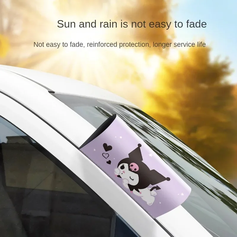 Sanurgente-Autocollant de logo d'étiquette de lavage de voiture Kawaii, autocollants créatifs imperméables, décoration de porte arrière de fenêtre de protection solaire, autocollants de jouet