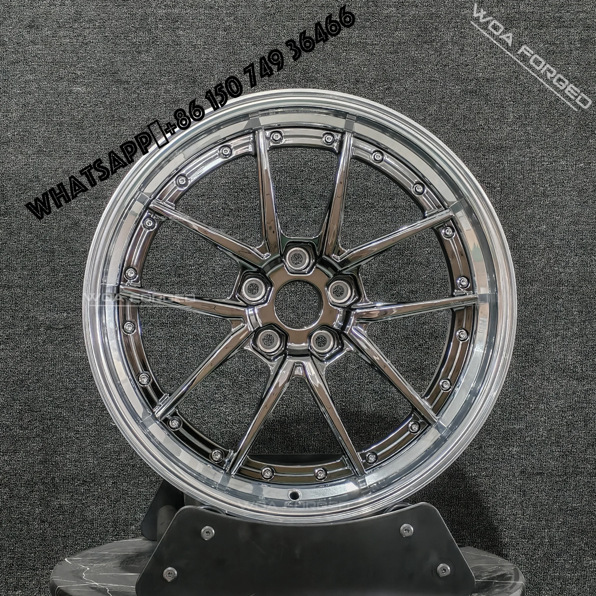 

6061T6 Two-piece wheel Lightweight Forged Alloy Racing Car Wheels 16-24 Inch Deep Dish 114.3mm PCD 30mm ET Pieces for Retrofit/U