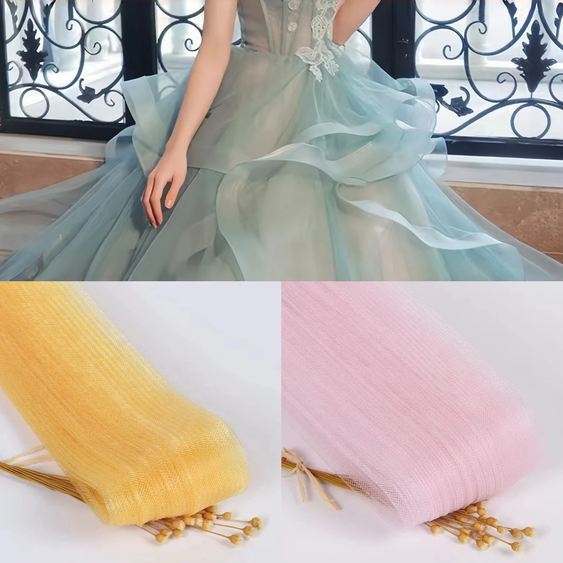 Malla Elástica para Confección de Vestidos de Novia, de Baile y Formales, Malla de Crinolina, Accesorios de Costura, Manualidades, DIY, Disponible en Stock de Fábrica