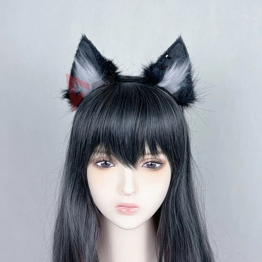 New Arknights Texas The Omertosa Cosplay Prop Fox Cat Ears Hairhoop Headwear Costume Accessories Hand Made Work Custom Made