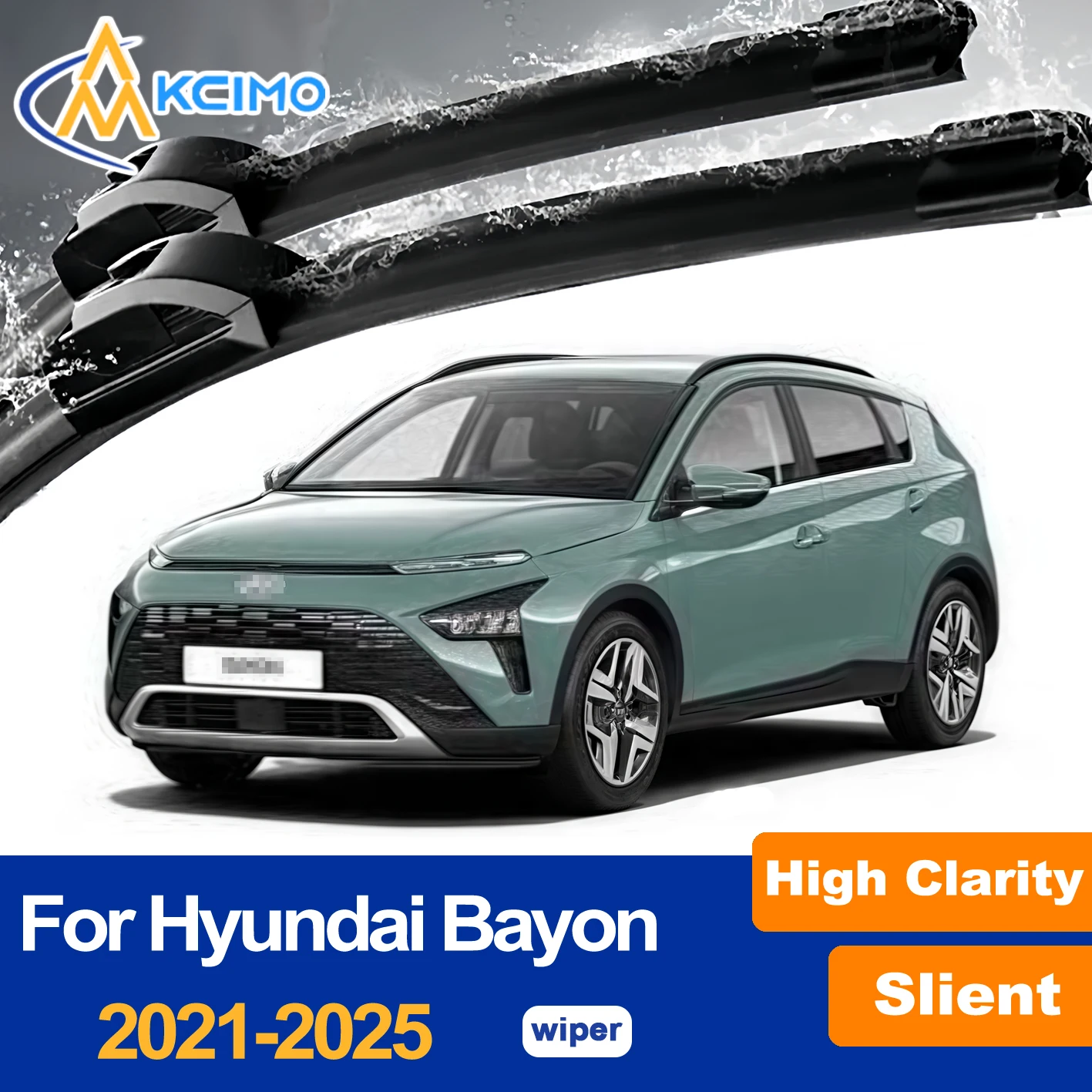 

2-Pack Front Windshield Wiper Blades For Hyundai Bayon/ BC3/ CUV 2021-2025 Exact Fit Replacement Rubber Rain Wipers Easy Install