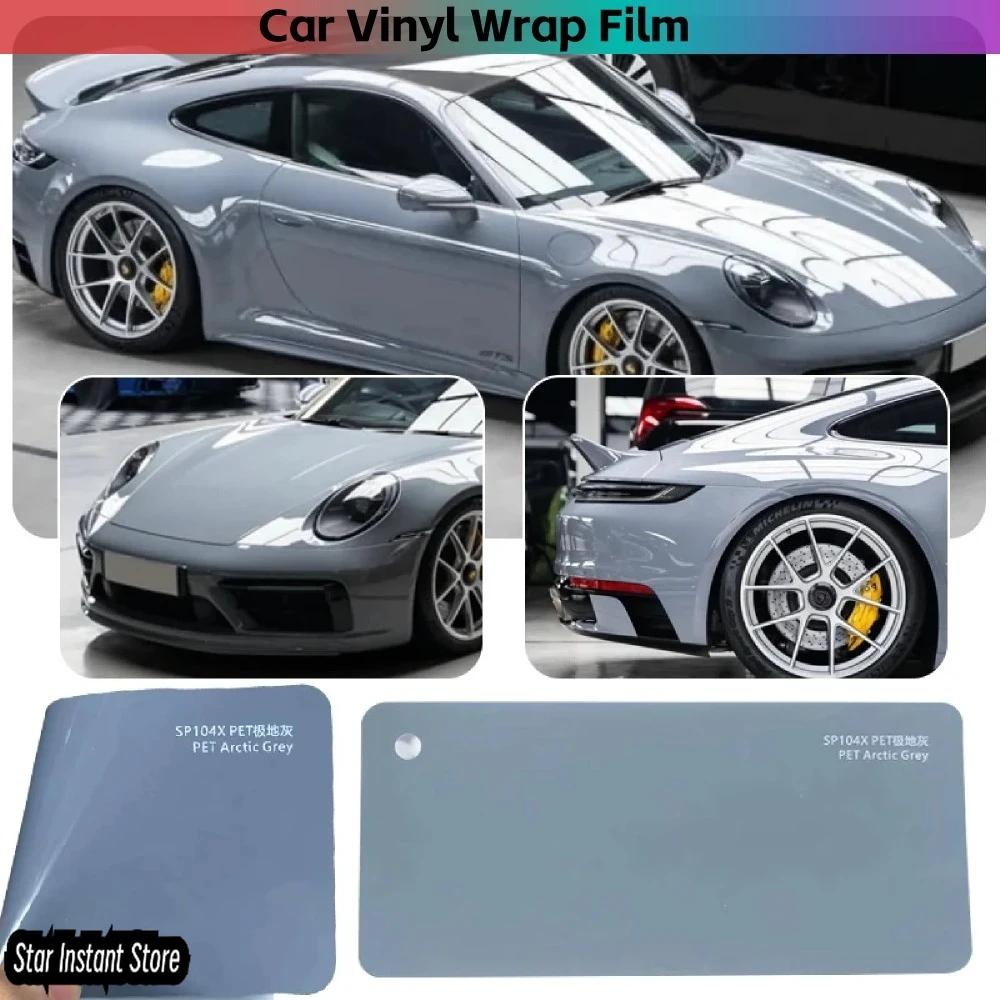 

Gloss Grade Ash Vinyl Wrap 1.52x17m, PET Premium Color Changing Film, Vehicle Car Wrap Collection