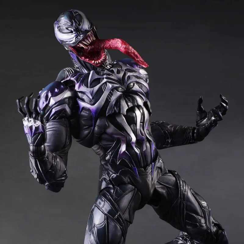 

28cm Marvel Venom Spider Man Anime Figurine PA Model Peripherals Action Figure Statue Collection Ornaments Model Doll Gift Toys