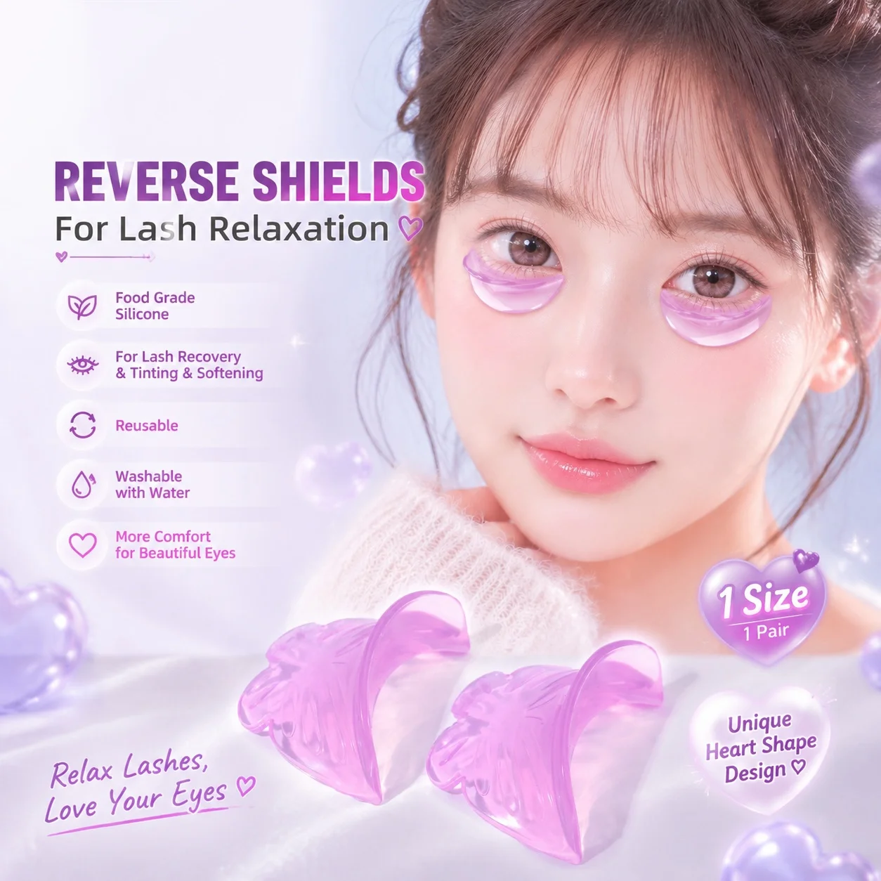 Reverse Shields Eyelash Perming Curler Lift Pads Eyelash Perm Pads Rods For LashLift Silicone For Eyelashes Makeup Beauty Too