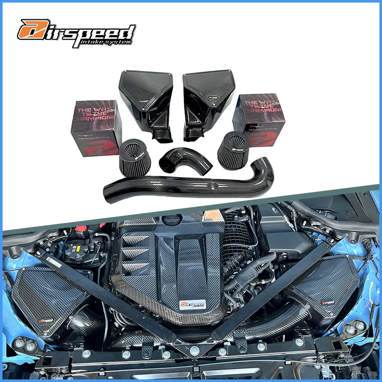 

Airspeed 100% Dry Carbon Fiber Cold Air Intake System For bmws M3 G80 M4 G82 S58 2021-UP