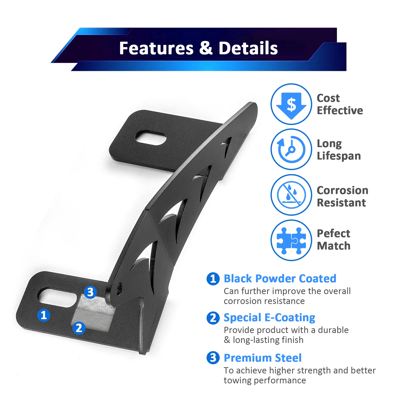 UTV Windshield Mounting Brackets Roof 42