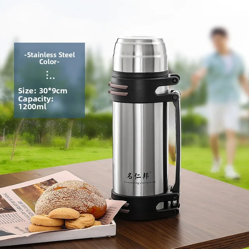 Large Capacity 304 Stainless Steel Insulated Water Bottle Outdoor Car Male Female Home Use Warm Water Bottle Unisex Design view 2