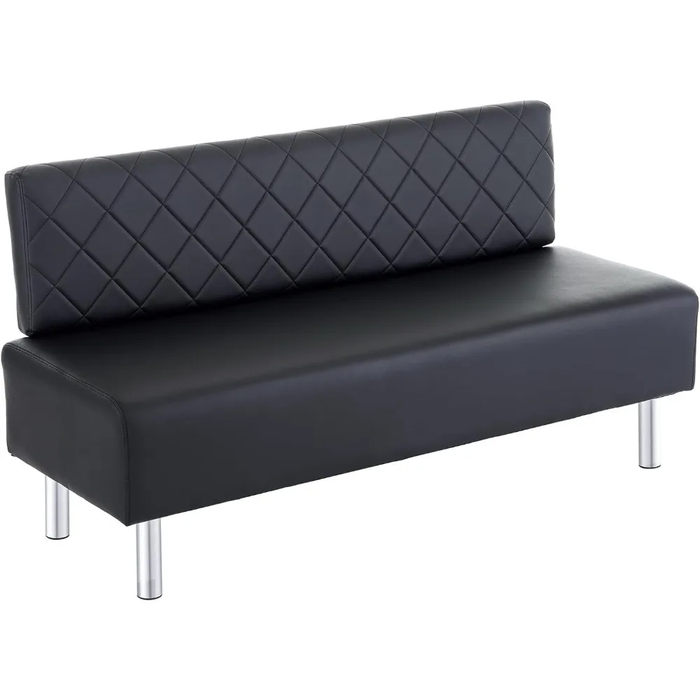 مقعد غرفة الانتظار مع ظهر، كرسي ضيوف مكتب مقاس 58.6 بوصة، مقاعد استقبال منجدة، أثاث الردهة لصالون التجميل