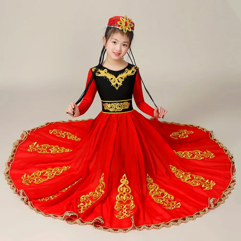 Kinder Tanz Performances Kostüme Urlaub Party Tanz kleidung Mädchen traditionelle chinesische Tanz kleidung ethnische Kostüm