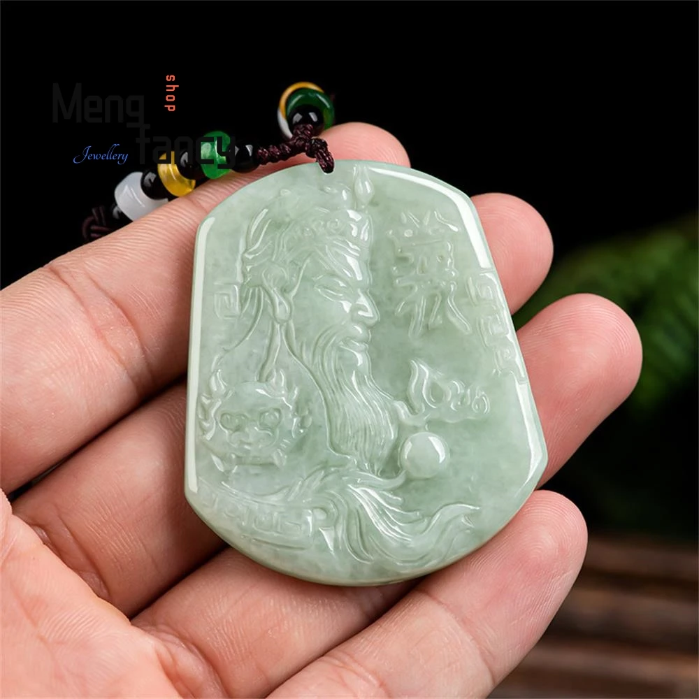 البورمية الطبيعية A-الصف الجاديت الفول متنوعة قوان قونغ الصواعق رقيقة مثل الغيوم قلادة من اليشم موضة غرامة مجوهرات