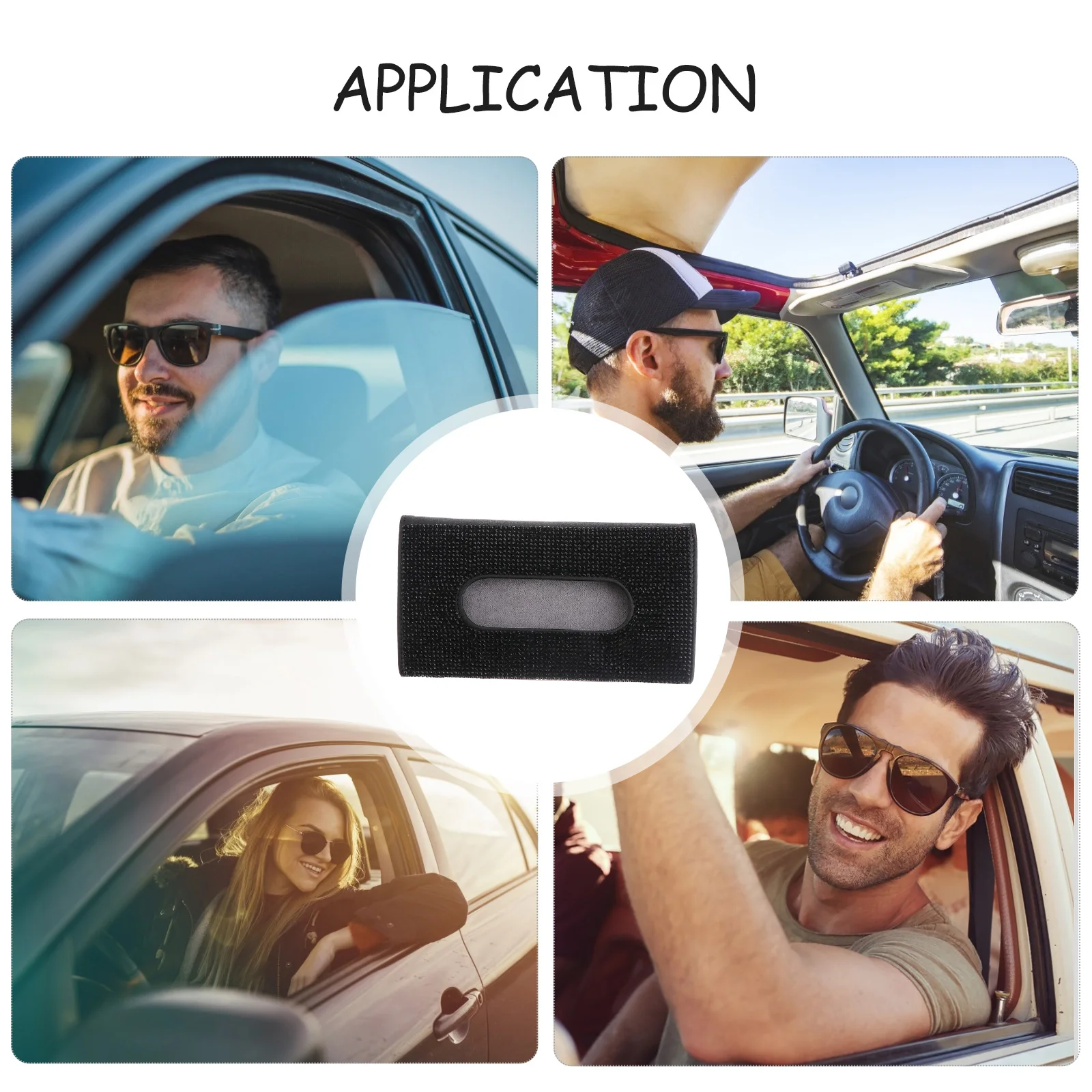 

Tissue Tissue Holder For Visor Holder Sparkling Rhinestone Simple Durable Storage Tissues Masks Napkin Case