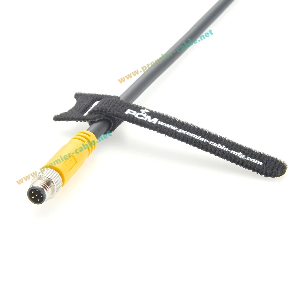 M8 6ピン パワー I/O 産業用カメラ トリガー ケーブル M8 オス - オープンエンド ハイフレックス コード Basler Boost および ACE 2 GIGE カメラ用