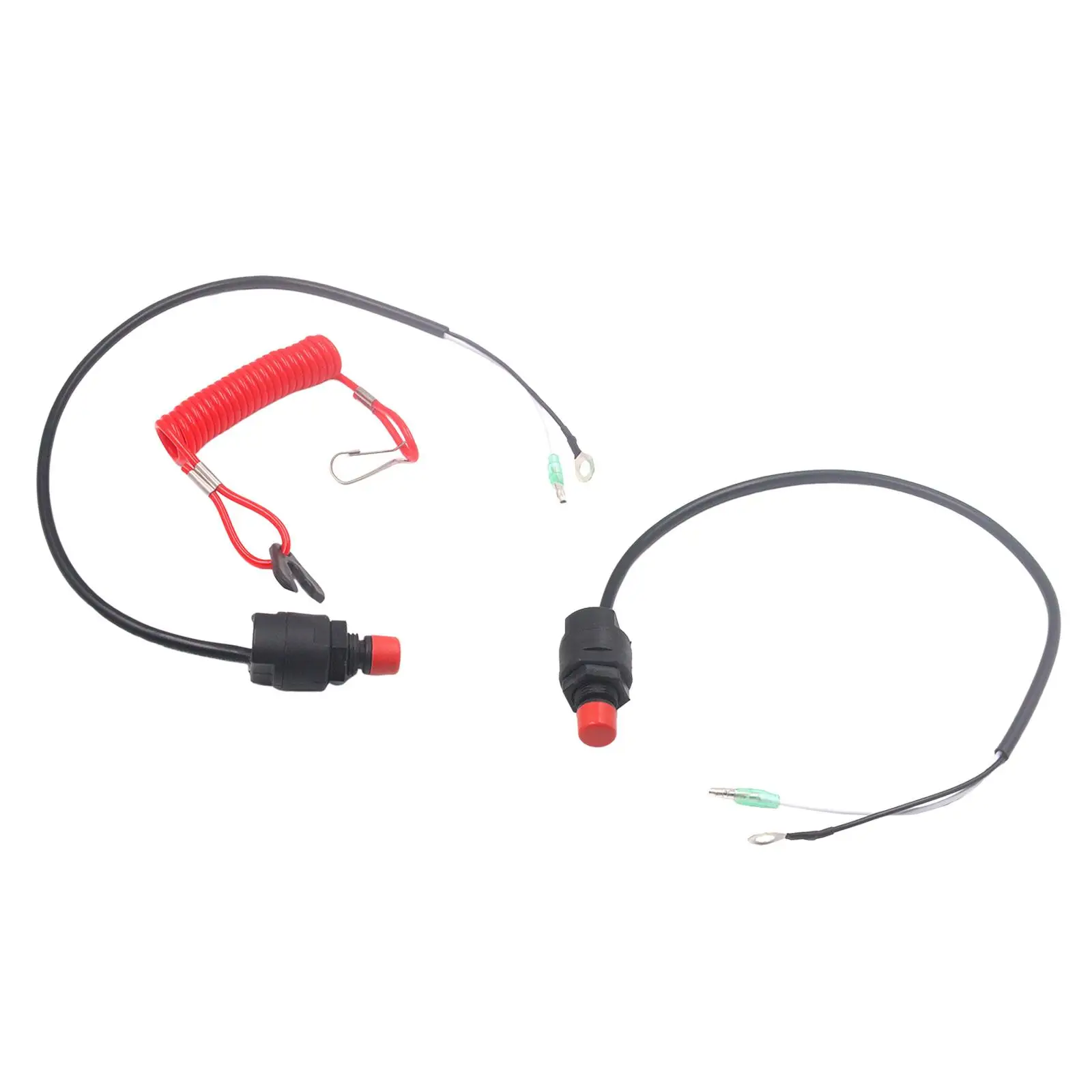 

Boat Outboard Engine Kill Stop Switch Black Red Universal Fit Waterproof Emergency Button for Marine Motors Outboard