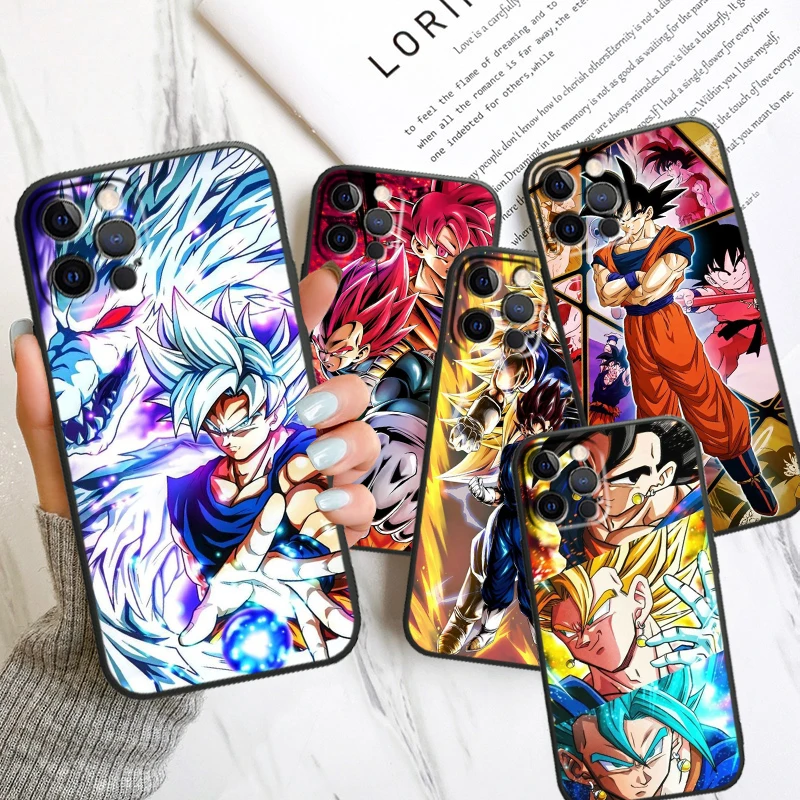 Anime D-Dragon Balls Saiya Art For Apple iPhone 14 13 12 11 X XS XR 8 7 6 Pro Plus Max Mini 5 SE Black Phone Case