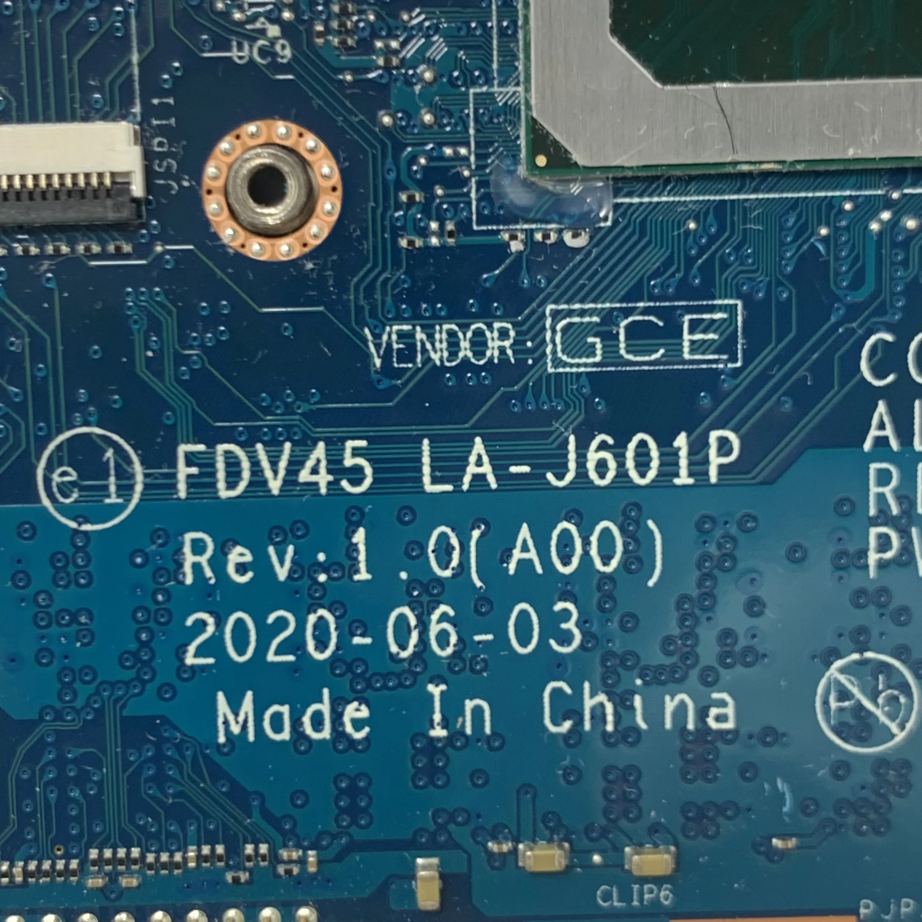 

0203A2 203A2 CN-0203A2 FDV45 LA-J601P Материнская плата для ноутбука DELL 7410 с процессором SRGKX I5-10310U 100% полная работа, хорошо
