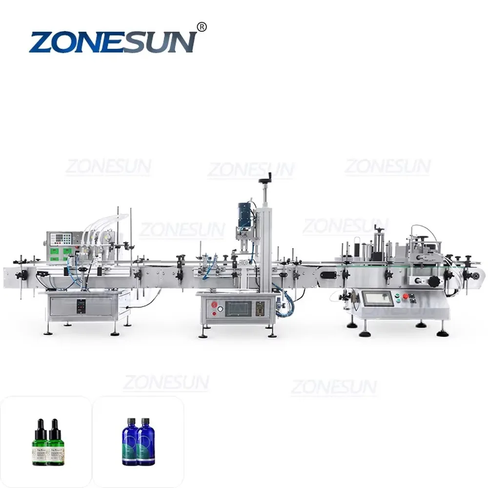 Automatic Desktop Liquid Filling Capping Labeling Machine for Essential Oil Skincare Spray Bottle Small Business