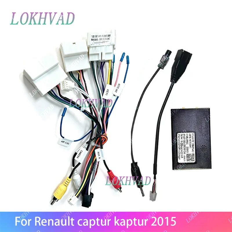 16 Pin CANBUS Decoder for Renault Captur Koleos 2015-2019 Android Radio SWC Adapter Wiring Kit
