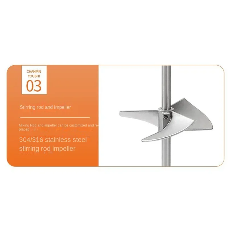 50-Gallon Explosion-Proof Pneumatic Horizontal Mixer Aluminum Alloy Plate Step Paint Tank Barrel for Industrial Use