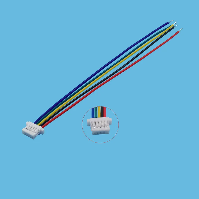 5 Stück Mini-JST-Buchsenstecker mit 1,0 mm Rastermaß, einzelne Buchsen, Kabelverbinder, 2/3/4/5/6/7/8-polig, SH1.0-Klemmenstecker, 10 cm Kabel. – Detail 5