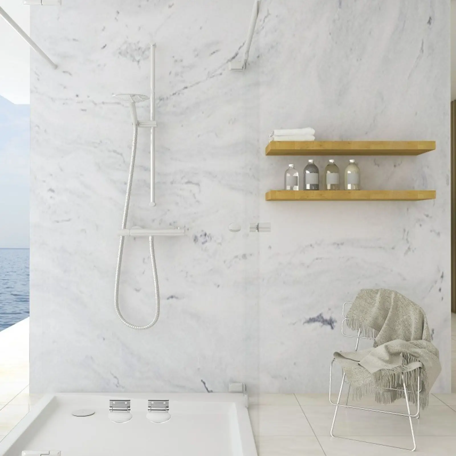 

1 шт. Нескользящая подставка для душа из космического алюминия, устойчивая к ржавчине, для ежедневного использования в ванной, бритья, полировки обуви, для использования в туалете