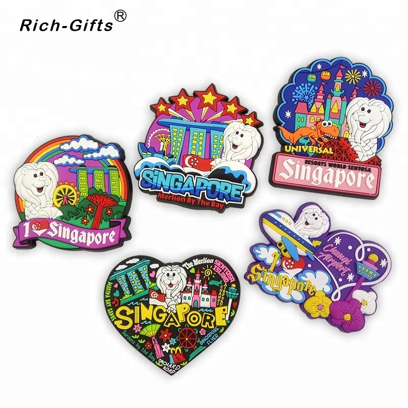 Personalized 3D World City Fridge Magnet for Singapore, Wholesale, Custom