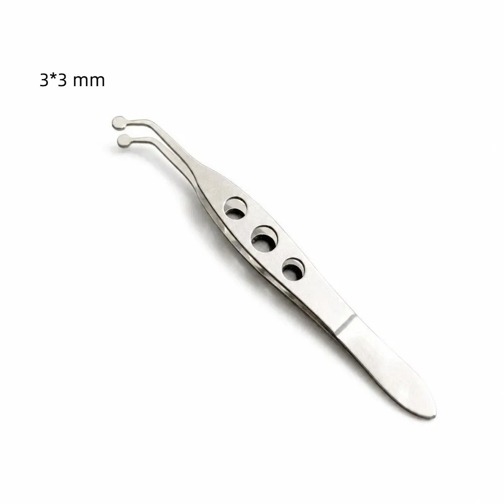 Round Head Meibomian Gland Forceps Stainless Steel Eyelid Clip Eyelid Tweezers Extension Compressor Meibum Expressor Tool