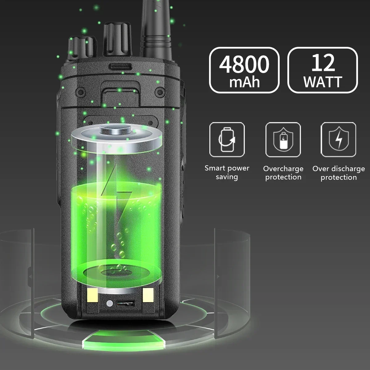 New! 2PCS BF-1905 12W High Power  Two Way Radio Long Range Powerful Radio Professional Walkie Talkie UV-5R UV-82 BF-1904