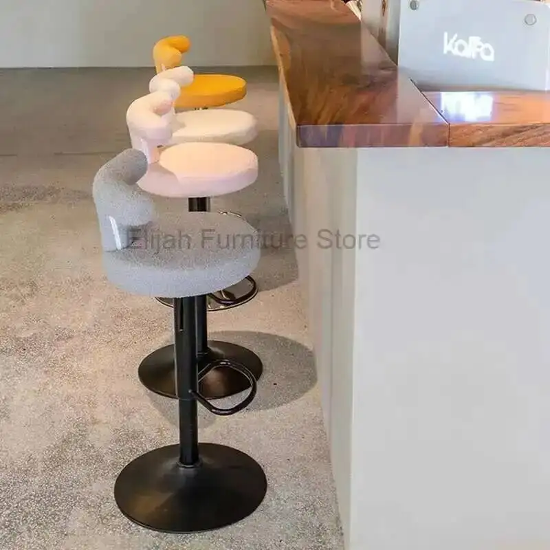 

Swivel Modern Bar Chairs Nordic Office Luxury Reception Bar Chairs Italian Design Liftable Bar Furniture Chaises Hautes LLBC