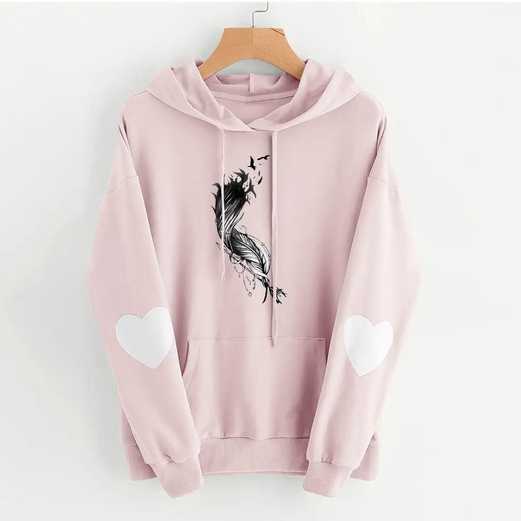 Simple And Sweet Style Women's Hoodie Long Sleeved In Stock Cross-Border Spring And Summer New Casual Hooded TopMC11